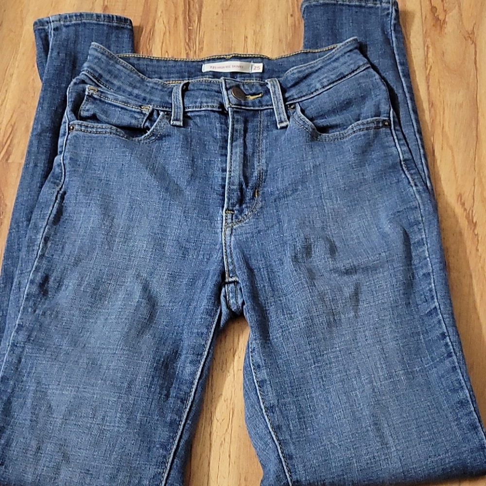 Levi's Strauss 721 High Rise Skinny Jean Size 25